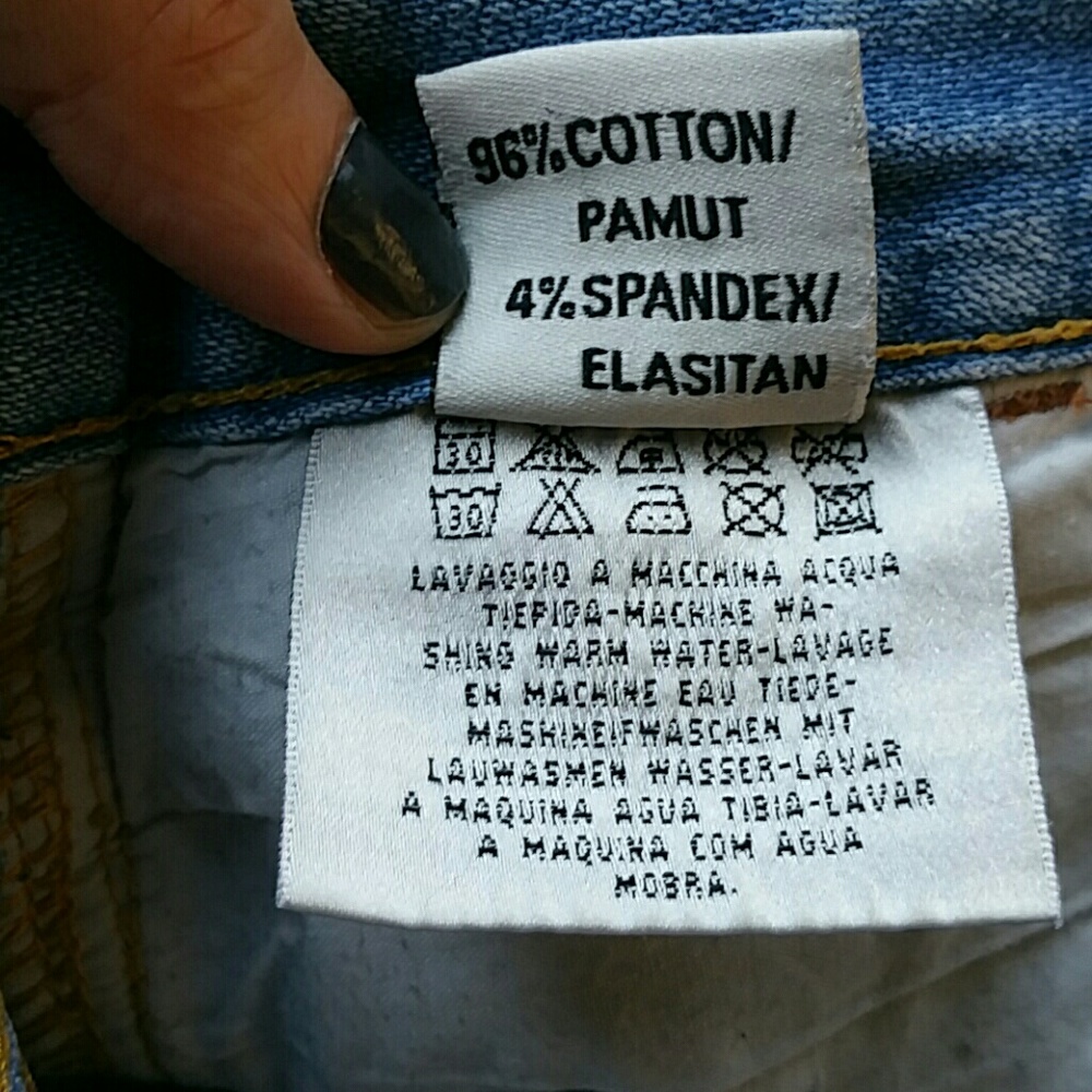 Distressed denim mini skirt - Picture 5 of 6